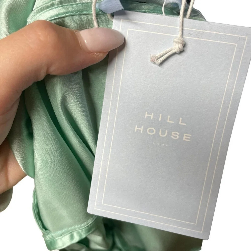 Hill House The Nima Silk Wrap Dress in Mint Size Small - Picture 11 of 12